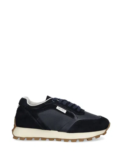 Liu •jo Lace-up Panelled Sneakers In Black
