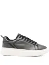 Liu •jo Lace-up Platform Sneakers In Black