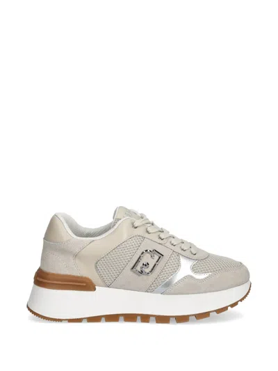 Liu •jo Lace-up Sneakers In Neutral