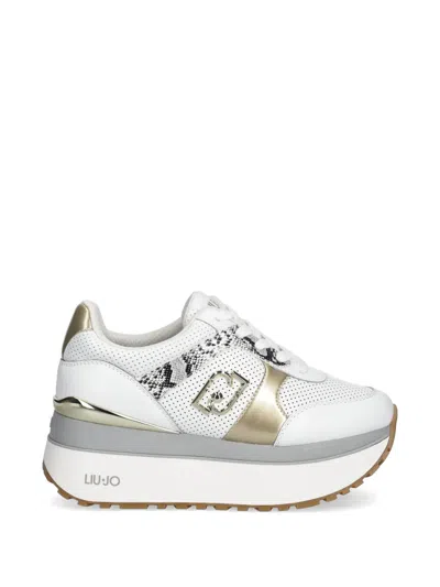 Liu •jo Lace-up Sneakers In White