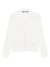 Liu •jo Lace Zip-front Cardigan In White