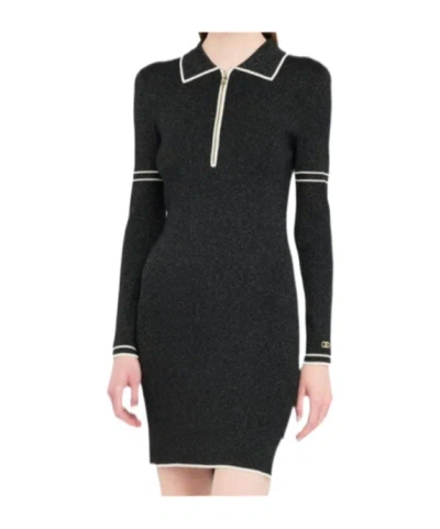 Liu •jo Lapel Dress In Black