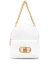 Liu •jo Liu Jo Rounded White Liu Jo Handbag With Chain-link Handle