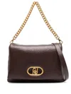 Liu •jo Versatile Crossbody Bag Chain Strap In Brown