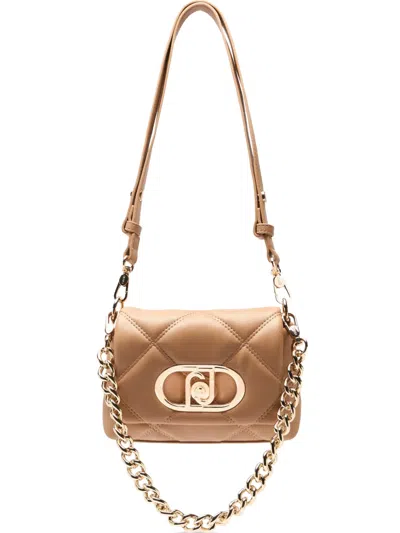 Liu •jo Lapuffy Quilted Chain Shoulder Bag In Brown