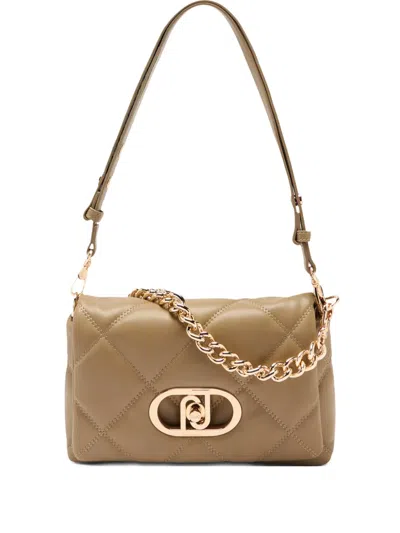 Liu •jo Lapuffy Quilted Metal Shoulder Bag In Neutral