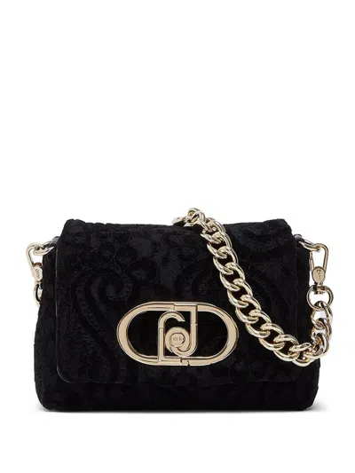 Liu •jo Kleine Lapuffy Tasche Aus Spitze In Black