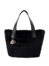 Liu •jo Soft Teddy Shoulder Bag With Dual Handles In Black
