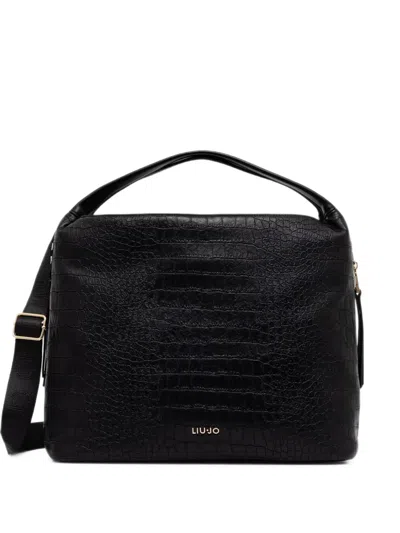 Liu •jo Large Croc-effect Tote Bag In Purple