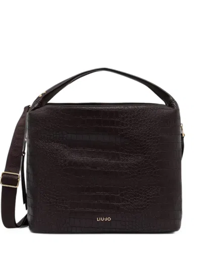 Liu •jo Large Croc-effect Tote Bag In Pattern