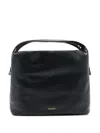 Liu •jo Large Embossed-logo Shoulder Bag In Black