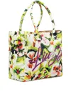 Liu •jo Large Floral-print Tote Bag In Green