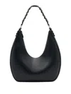 Liu •jo Logo Hobo Tote Bag With Shoulder Strap In Black