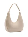 Liu •jo Large Hobo Bag With Chain In Neutral