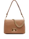 Liu •jo Large Lapuffy Logo-clasp Chain-strap Shoulder Bag In Brown