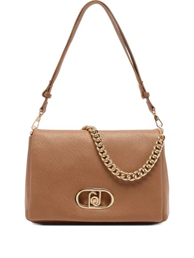Liu •jo Large Lapuffy Logo-clasp Chain-strap Shoulder Bag In Brown