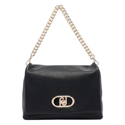 Liu •jo Large Logo Crossbody Bag In Black