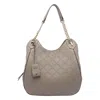 Liu •jo Large Logo Satchel Bag In Sand