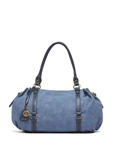Liu •jo Large Logo-charm Tote Bag In Blue