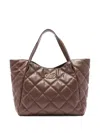 Liu •jo Large Quilted Tote Bag In Brown