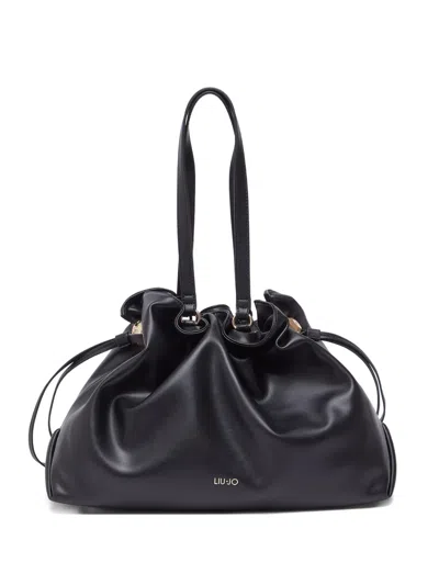 Liu •jo Large Riccy Shoulder Bag In Black