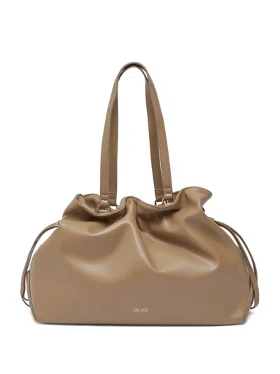 Liu •jo Large Riccy Shoulder Bag In Brown