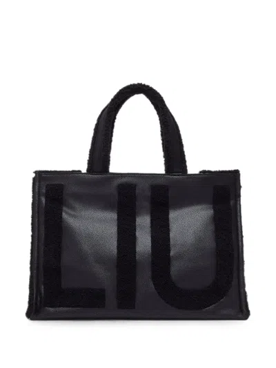 Liu •jo Large Tote Bag With Logo In Black