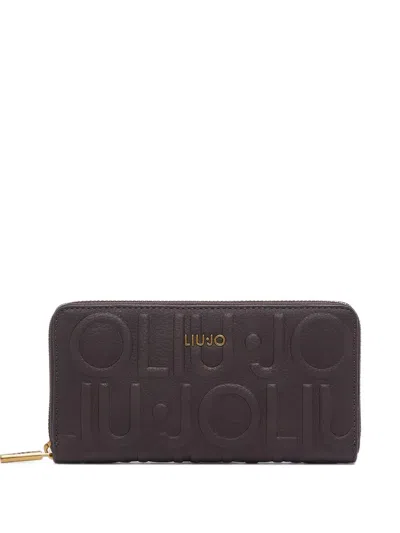 Liu •jo Large Wallet With Logo In Brown