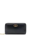 Liu •jo Large Zip-around Purse In Black