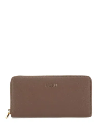 Liu •jo Large Zip Wallet In Brown
