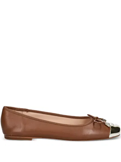 Liu •jo Leather Ballet Flats In Brown