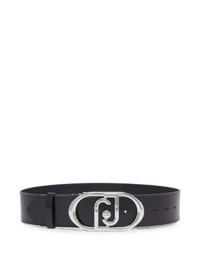 Liu •jo Leather Bustier Belt In Blue