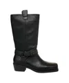 Liu •jo Leather Cowboy Boots In Black