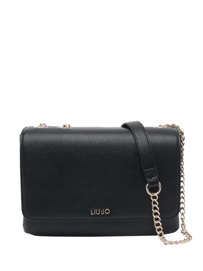 Liu •jo Leather Crossbody Bag In Black
