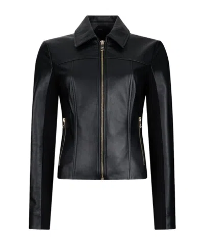 Liu •jo Leather Jacket In Animal Print