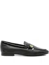 Liu •jo Leather Loafers In Black
