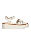 Liu •jo Leather Platform Sandals In White
