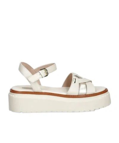 LIU •JO LEATHER PLATFORM SANDALS