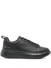 Liu •jo Leather Platform Sneakers In Black