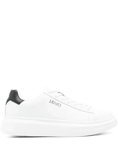 LIU •JO LEATHER PLATFORM SNEAKERS