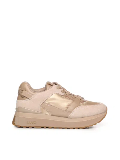 LIU •JO LEATHER PLATFORM SNEAKERS