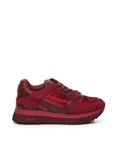 LIU •JO LEATHER PLATFORM SNEAKERS