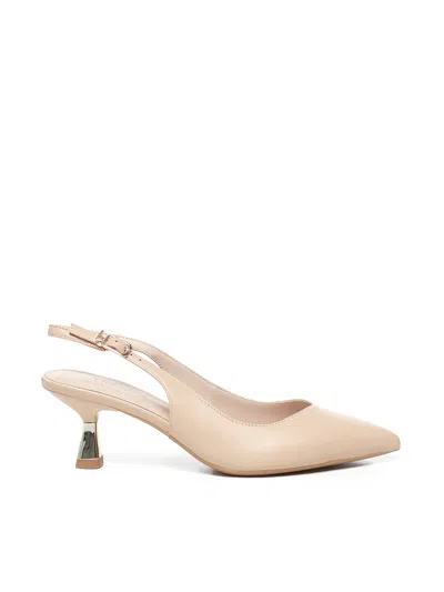 Liu •jo Leather Slingback In Sand