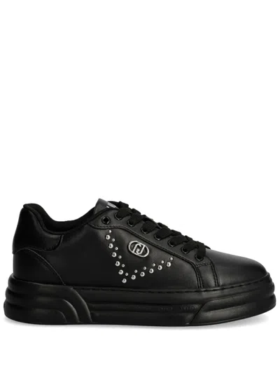 Liu •jo Leather Sneakers In Schwarz