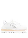 Liu •jo Leather Sneakers In Weiss