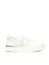 Liu •jo Leather Sneakers With Perforated Logo