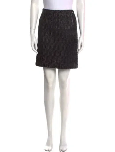 Pre-owned Liu •jo Leather Trim Embellishment Mini Skirt W/ Tags In Black