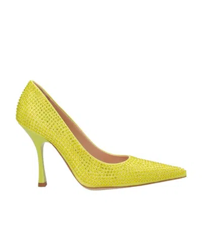 Liu •jo Leonie Hanne X Liu Jo Embellished Sculpted Heel Pumps In Yellow