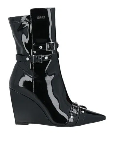 Liu •jo Leonie Hanne X  Woman Ankle Boots Black Size 7 Textile Fibers