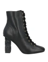 Liu •jo Leonie Hanne X  Woman Ankle Boots Black Size 8 Textile Fibers In Black